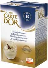 Suklaamousse 1,44 kg/10 l 1 ltk 15,90 ltk G,VL Carte d Or Vadelmamousse