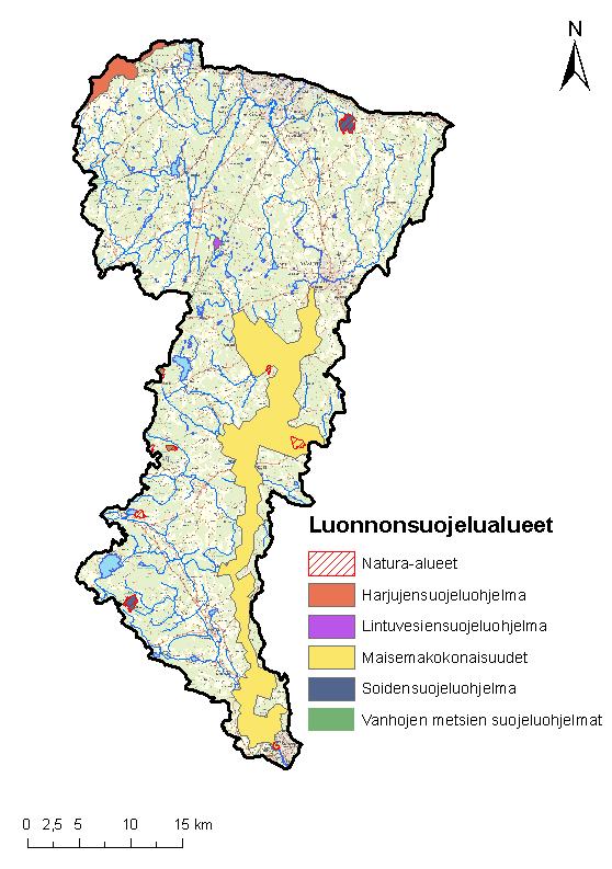 9 Laajimmat Natura-alueet ovat Linnaistensuon lisäksi Lampisuo sekä Kanteleenjärven lintuvesi.