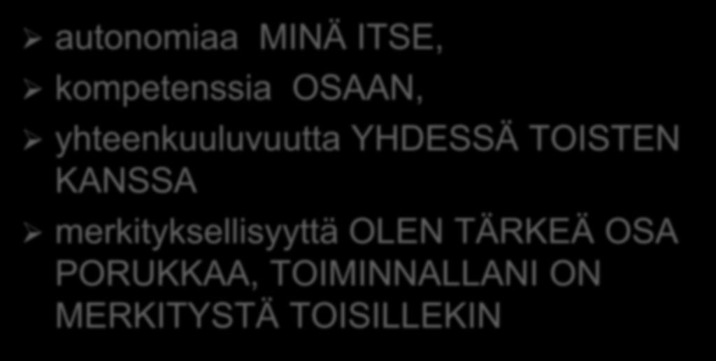 autonomiaa MINÄ ITSE,