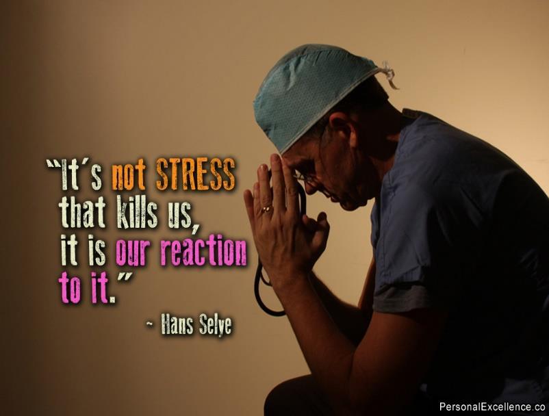 Elimistömme reagoi stressiin Stressireaktio on elimistön normaali ja tarkoituksenmukainen vaste