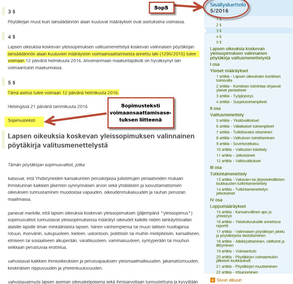 Valtioneuvoston asetus lapsen oikeuksia koskevan yleissopimuksen valitusmenettelyä koskevan valinnaisen pöytäkirjan