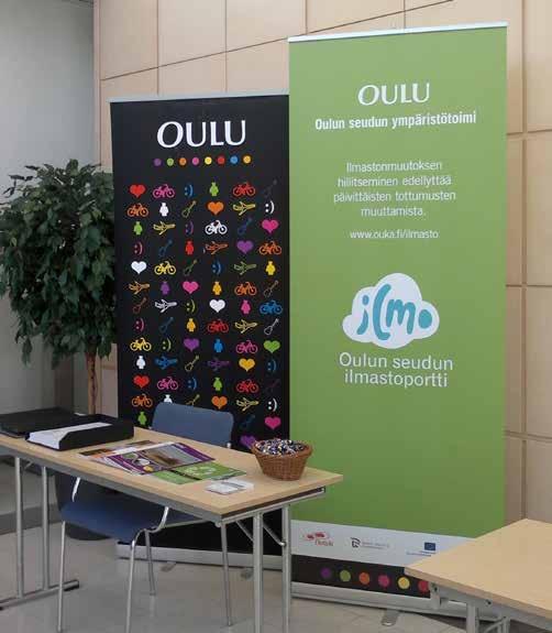 Ympäristötoimen toteuttaman ILMO Oulun seudun ilmastoportti -hankkeen keskeisimpiä toteutumia vuoden aikana olivat ilmastosivujen toteuttaminen sekä ekotukitoiminnan käynnistäminen Oulun kaupungin