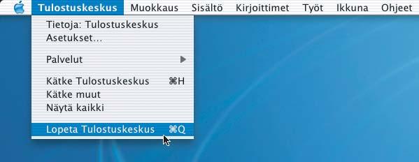 9 Kun näyttöön tulee tämä ikkuna, napsauta OK. Mac OS 10.3.