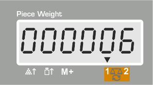 tämänhetkinen kalibrointipainoasetus (esim. 6 kg). Tarvittaessa voit muuttaa arvoa numeropainikkeella.