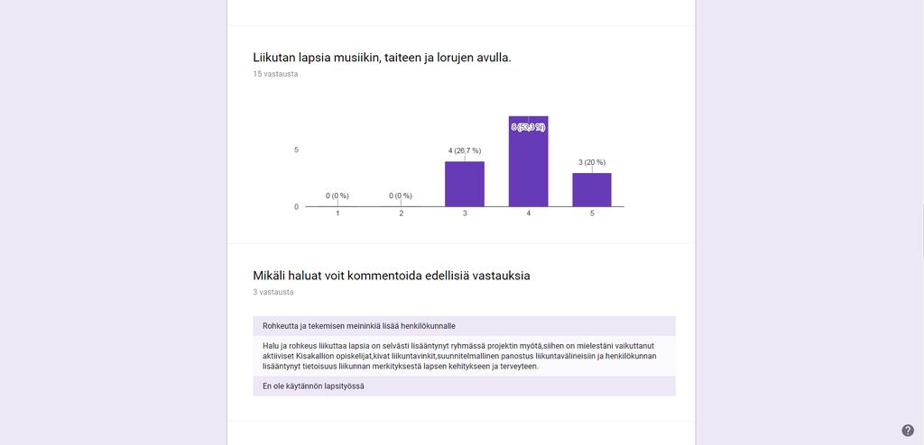 ALUSTAVAT TULOKSET Päiväkotien