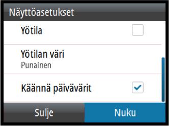 Lepotila Lepotila säästää virtaa kytkemällä näytön ja näppäinten taustavalaistuksen pois käytöstä. Järjestelmä jatkaa toimintaansa taustalla.