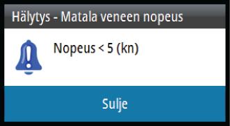 5 Alarms (Hälytykset) Järjestelmä suorittaa jatkuvia tarkastuksia vaarallisten tilanteiden ja järjestelmävikojen varalta järjestelmän ollessa käynnissä.