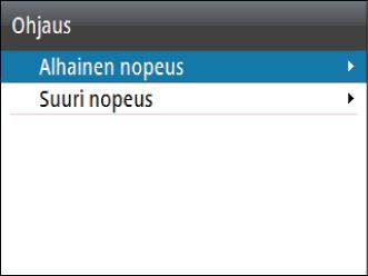 NAC-2- ja NAC-3-autopilottitietokone Ohjaus (NAC-2/NAC-3) Näiden asetusten avulla voidaan muuttaa autopilottitietokoneen käyttöönotossa asetettuja parametreja manuaalisesti.