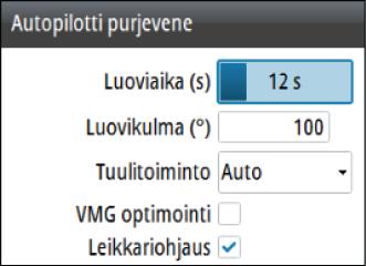 Tämä on yliohjautumisen estävä turvaominaisuus Aaltosuodin (AC12N/AC42N) Tällä suotimella vähennetään peräsimen aktiviteettia ja autopilotin herkkyyttä kovassa merenkäynnissä.