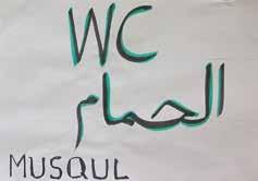 4.12 lapsen oikeudet Kuvassa wc kirjoitettuna arabian ja somalin kielillä Siuntion Harjulinnan vastaanottokeskuksessa (ennalta ilmoittamaton tarkastus 19.1.2016).