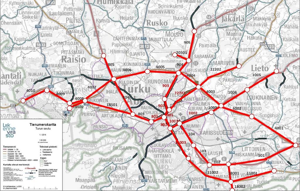 Liite 1 / 32 (38) LIITE: Tarkastellut tieverkot ja