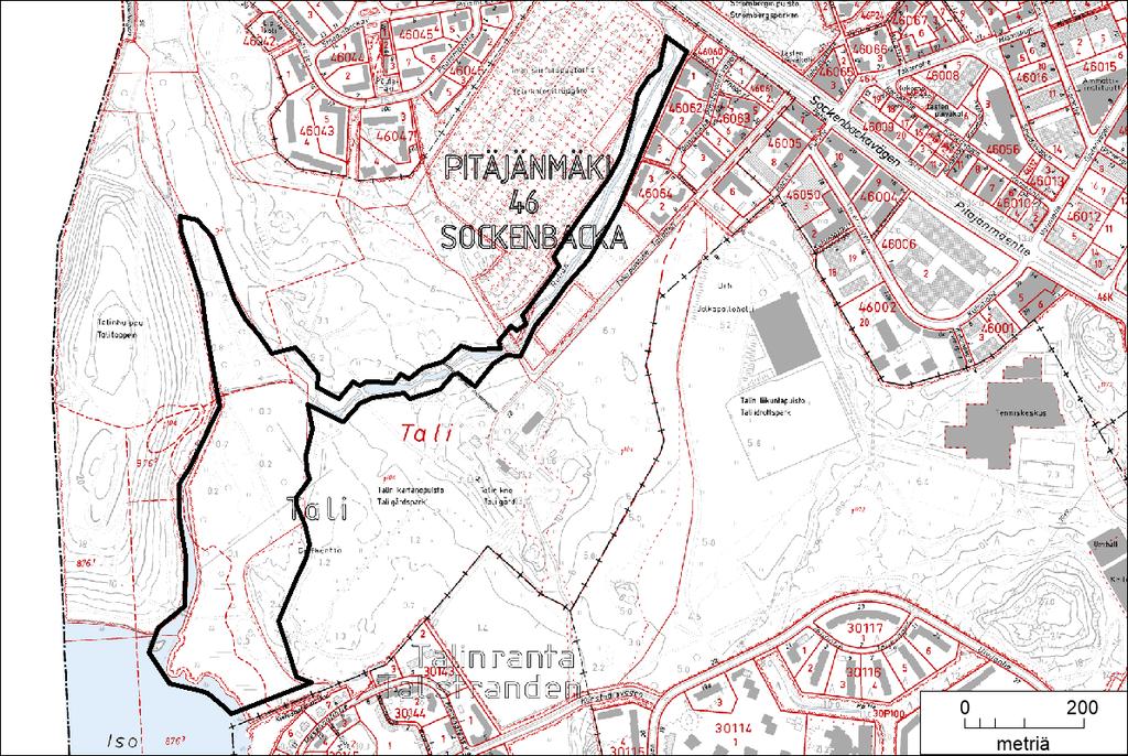 5. Talin rantalehto ja Mätäjoen varsi Pinta-ala 15,9 ha Alue käsittää Mätäjokea ympäröivän lehtometsän ja siihen liittyvät luhta-alueet.