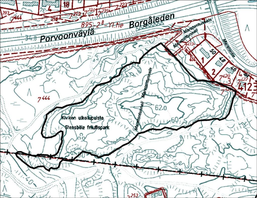 7. Kivikon ulkoilupuiston kallioalue Pinta-ala 5,57 ha Kivikon ulkoilupuiston kallioalue on Helsingin maalinnoitusketjuun kuuluva kallioalue.