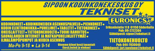Kodinkonekeskus Oy, Söderkulla, 09-272 2304 Reparation av: Gamla radior skivspelarreservdelar och service Uthyrning av: Högtalaranläggningar ELINSTALLATIONER-SÄHKÖASENNUKSET