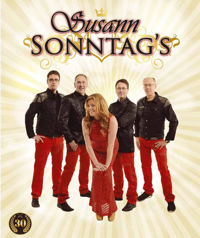 Dansafton Tanssiaiset Eveningdance Orkester: Susann Sonntag s Orkesteri: Susann Sonntag s Orchestra: Susann Sonntag s Fredag 7 juli kl 20-01 på Söderkulla gårds utescen