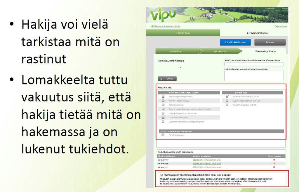 Päätukihaun yhteenveto