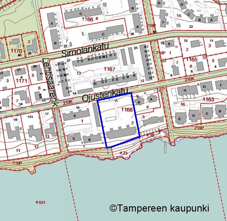 KAARILA, OJUSTENKATU 11. TONTIN JAKAMINEN JA RAKENNUSOIKEUDEN LISÄÄMINEN.