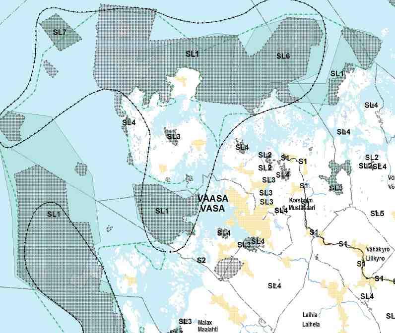 Monet yllämainituista alueista sisältyvät myös vanhojen metsien suojeluohjelmaan. Pohjanmaan viidestätoista vanhan metsän suojeluohjelman kohteesta, kolme sijaitsee Vaasassa ja viisi Mustasaaressa.