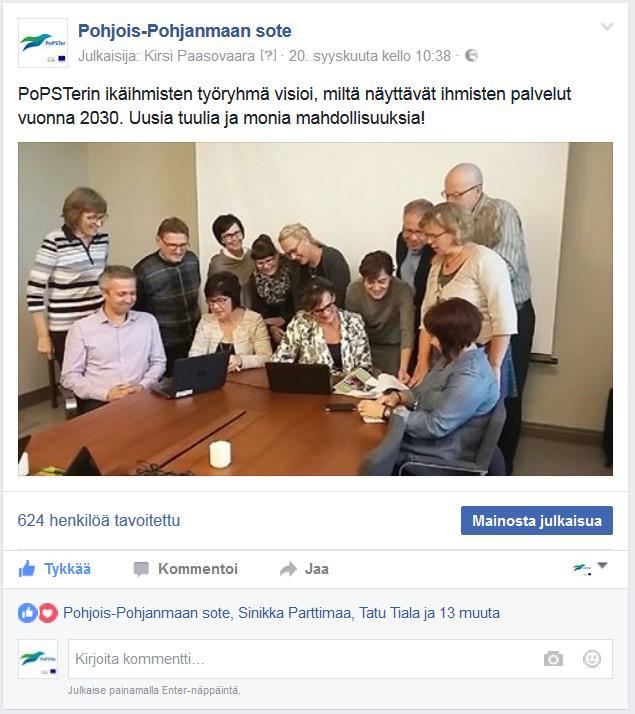 tietopohja, esittelymateriaalia, työryhmien valmistelumateriaalia Facebook