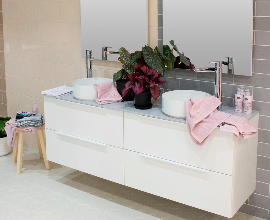 DESiGN Design sarjamme antaa mahdollisuudet yksilölliseen kylpyhuonesuunnitteluun Vain mielikuvitus on rajana,