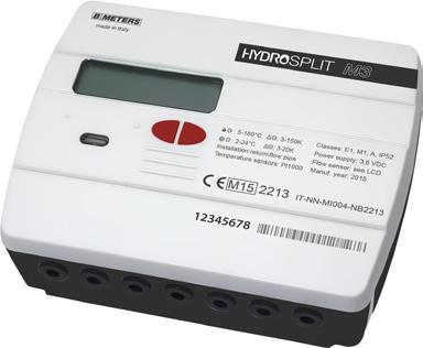 B METERS HYDROSPLIT Energiamittari Hydrosplit on lämpömäärälaskin lämmitys- ja jäähdytysenergian mittaamiseen isommissa kohteissa.