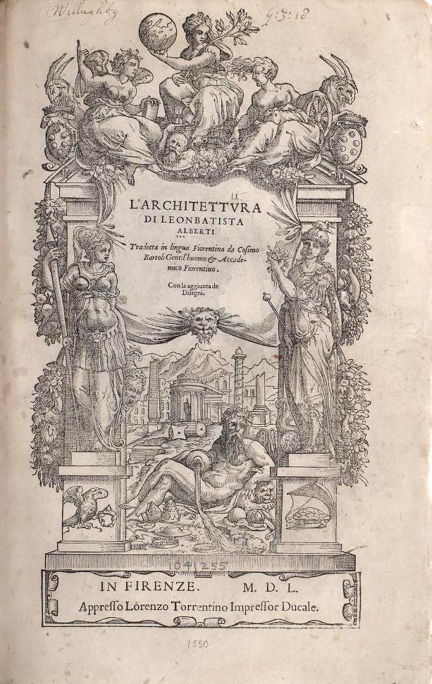 RENESSANSSIN LÄPIMURTO HUMANISTIOPPINEET Leon Battista Alberti: De Re Aedificatoria Kirjoitettu 1450-luvun alussa Päälähteenä Vitruviuksen de