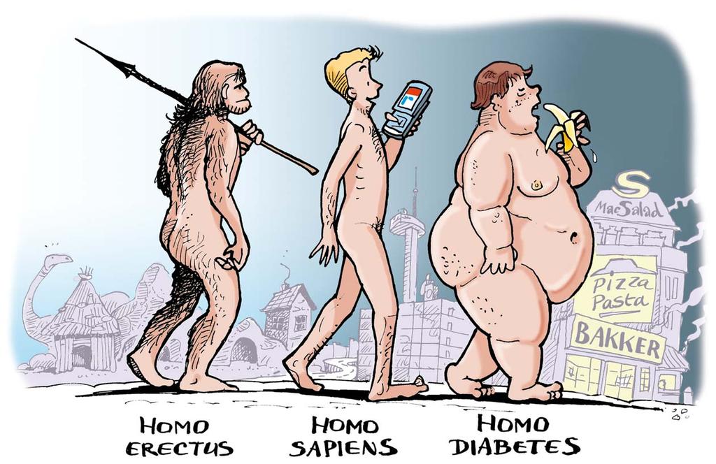 Saatanan sokeritauti suomalainen kansantauti! Valitsin tähän ilkeän pilakuvan, koska se kuvaa nykytendenssiä hyvin. Meistä on tulossa homo Diabeteksiä halusimme sitä tai emme.