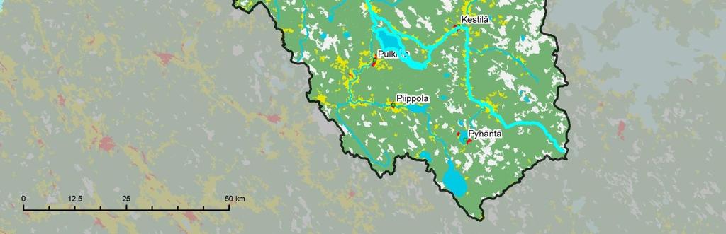 Siikajoen, Siikalatvan ja Pyhännän kunnissa asuu käytännössä kaikki vesistöalueen asukkaat, jolloin väestön määrän kehittymistä voidaan arvioida vesistöalueen tasolla.