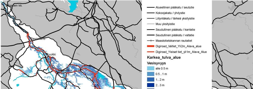 Tulvariskien alustava arviointi Siikajoen vesistöalueella 33 Kuva 6.