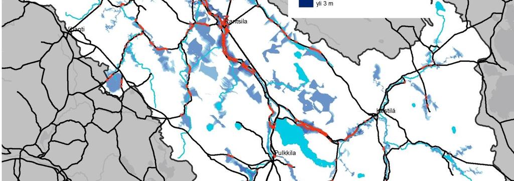 vesisyvyys ja muut yleiset tiet yli 1 m vesisyvyys). ( SYKE, Pohjois- Pohjanmaan ELY-keskus; tiet Liikennevirasto/Digiroad 2010) 6.
