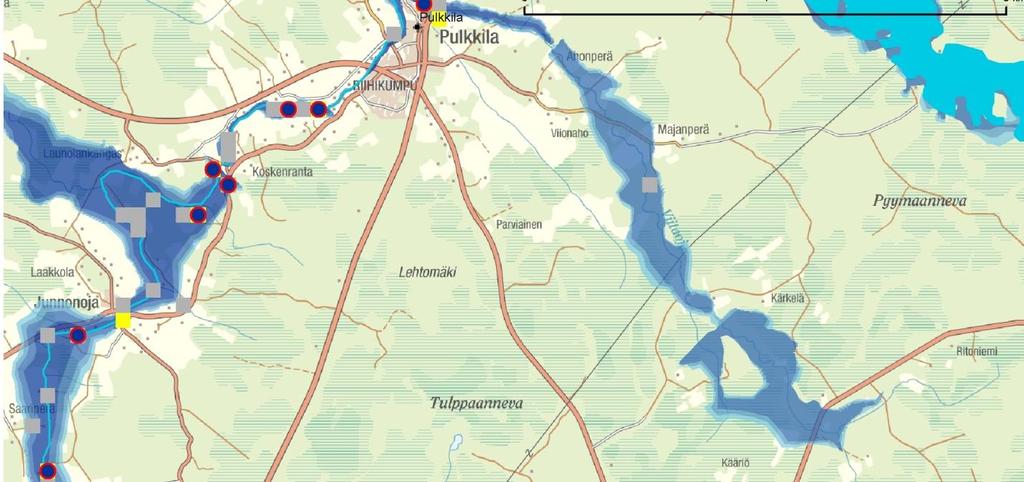 5 Karkealla tulva-alueella olevien asukkaiden