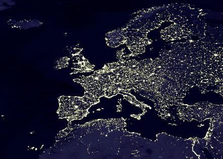 Valot päällä Euroopassa Valot päällä