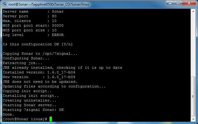 19 4.3 Carat-palvelimen päivitys Carat-palvelimelta paikannetaan päivityspaketti, jonka jälkeen suoritetaan tiedosto. Komento./7signal-Carat4.0-0.0-installer-bin aloittaa päivityspaketin asentamisen.