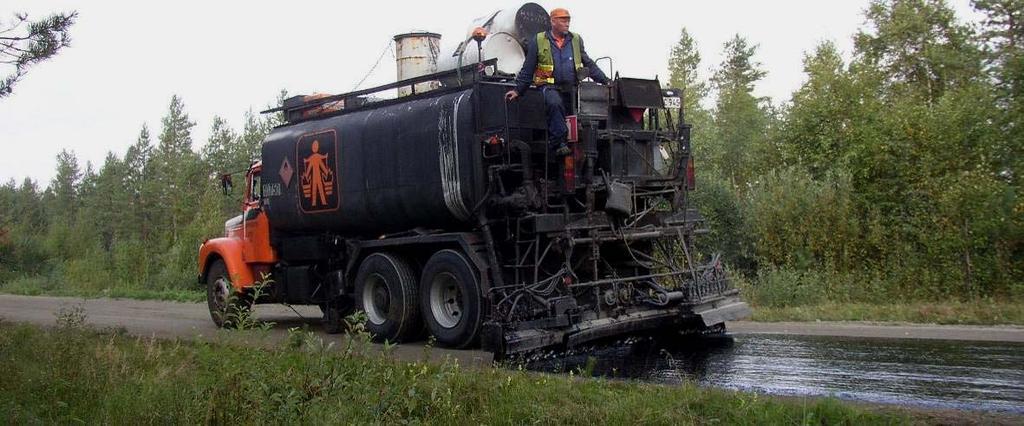 5 Sideaineen ruiskutus onnistui vallinneissa olosuhteissa hyvin niin bitumeilla V1500 ja V3000 kuin bitumiliuoksella BL5 ja bitumiemulsiollakin, eikä ruiskutuksen lopputuloksessa