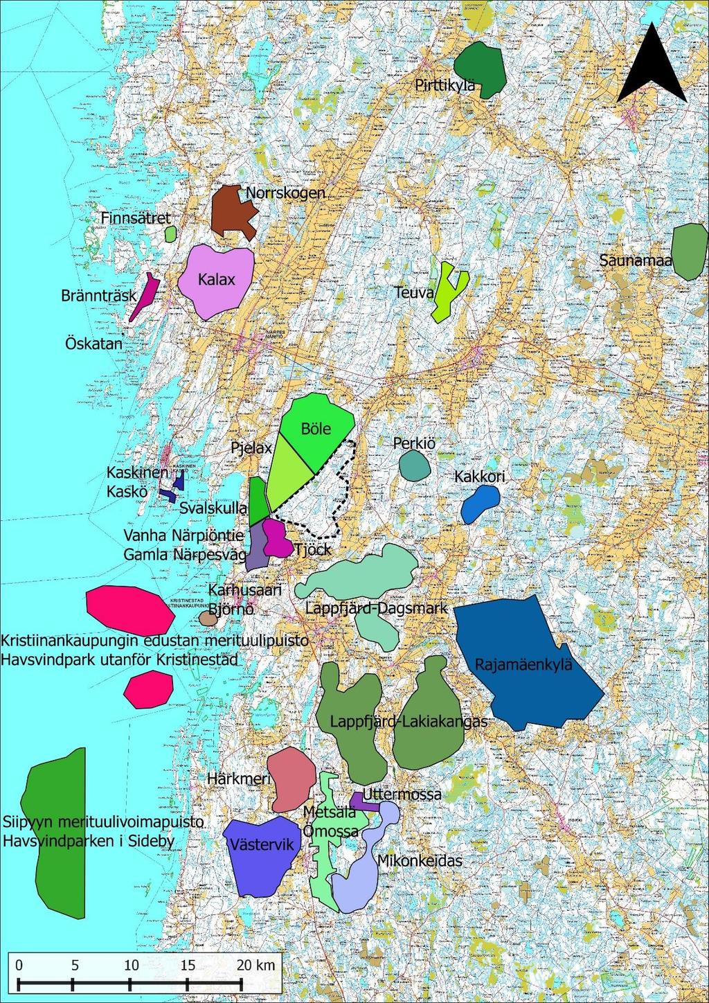 Ympäristövaikutusten arviointiselostus tuulivoimapuisto Kristiinankaupunki Pohjoinen