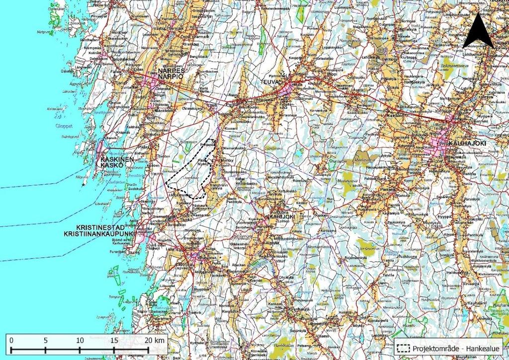 Tuulivoimapuisto Kristiinankaupunki Pohjoinen Y M P Ä R I S T Ö V A I K U T U S T E N A R V I O I N T I S E L O S T U S Tiivistelmä Triventus Wind Power AB suunnittelee tuulivoimapuiston rakentamista