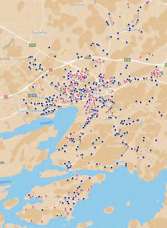 Piikkiö (21500 postinroalue) lähtötiedot Tarkastelussa polttokelpoisen jätteen keräys kuljetusyritysten ilmoittamat tiedot, v.