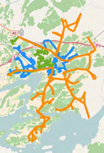 A,B,C ja J (Kp=keräilypisteet) YHTEENSÄ Kp 956 Autot 7 Km 431