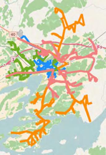 YHTEENSÄ Kp 1627 Autot 8 Km 555 YHTEENSÄ Kp 1627 Autot 6 Km 296 Aika (h) 45,8 Aika (h) 35,7 Yhtiö A