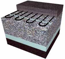 4.3 Asfalttikäyttökohteiden asennusmenetelmä Suoraan asfalttiin upotetut lämmityskaapelit Maa-alueet, esimerkiksi pysäköintialueet Asfaltti, 2 kerrosta DEVIasphalt -kaapelit tai DEVIasphalt -matto