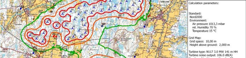 Tuulivoimaloiden aiheuttamia sisämelutasoja on arvioitu Asumisterveysohjeessa annettujen pienitaajuus ohjearvojen perusteella.
