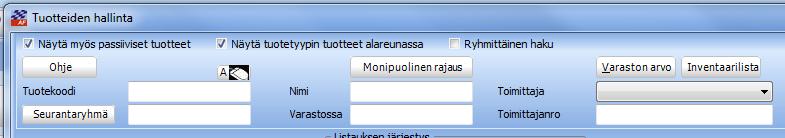 TUOTETYYPPIEN KÄSITTELY SUORAAN MYYNTI- JA TUOTTEIDEN HALLINTATOIMINNOISSA YLEISTÄ Edellä käsiteltiin Tuotetyyppien hallinta- toiminnon käyttö.