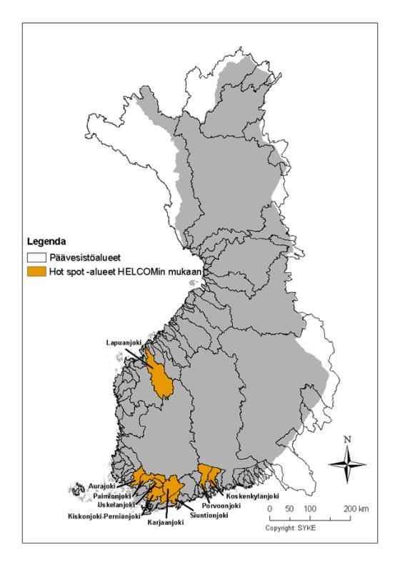 Kokonaiskuormitus Maatalouden osuus