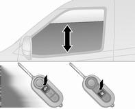 32 Avaimet, ovet ja ikkunat Kytke takaovien sähkötoimiset ikkunat pois toiminnasta painamalla,. Aktivoi painamalla, uudelleen.