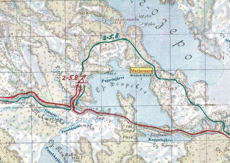 Tulenjohtue kiersi järveä 8 km:n päähän, jolloin todettiin ranskalaisen tapsin kastuneen ja yhteyttä tuliasemaan ei saatu.