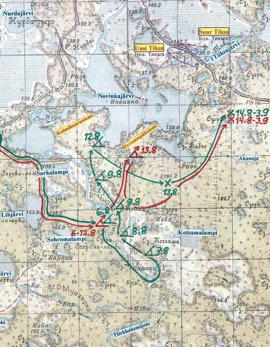 Tsirkkakemijoki 6-14.8.1941 6.8 komppania alistettiin JR10:lle, ja sai käskyn tukea joen ylitystä. Joukkueet menivät heti tuliasemiin. Jv:n joen ylitys ei onnistunut. 7.8 klo 17.