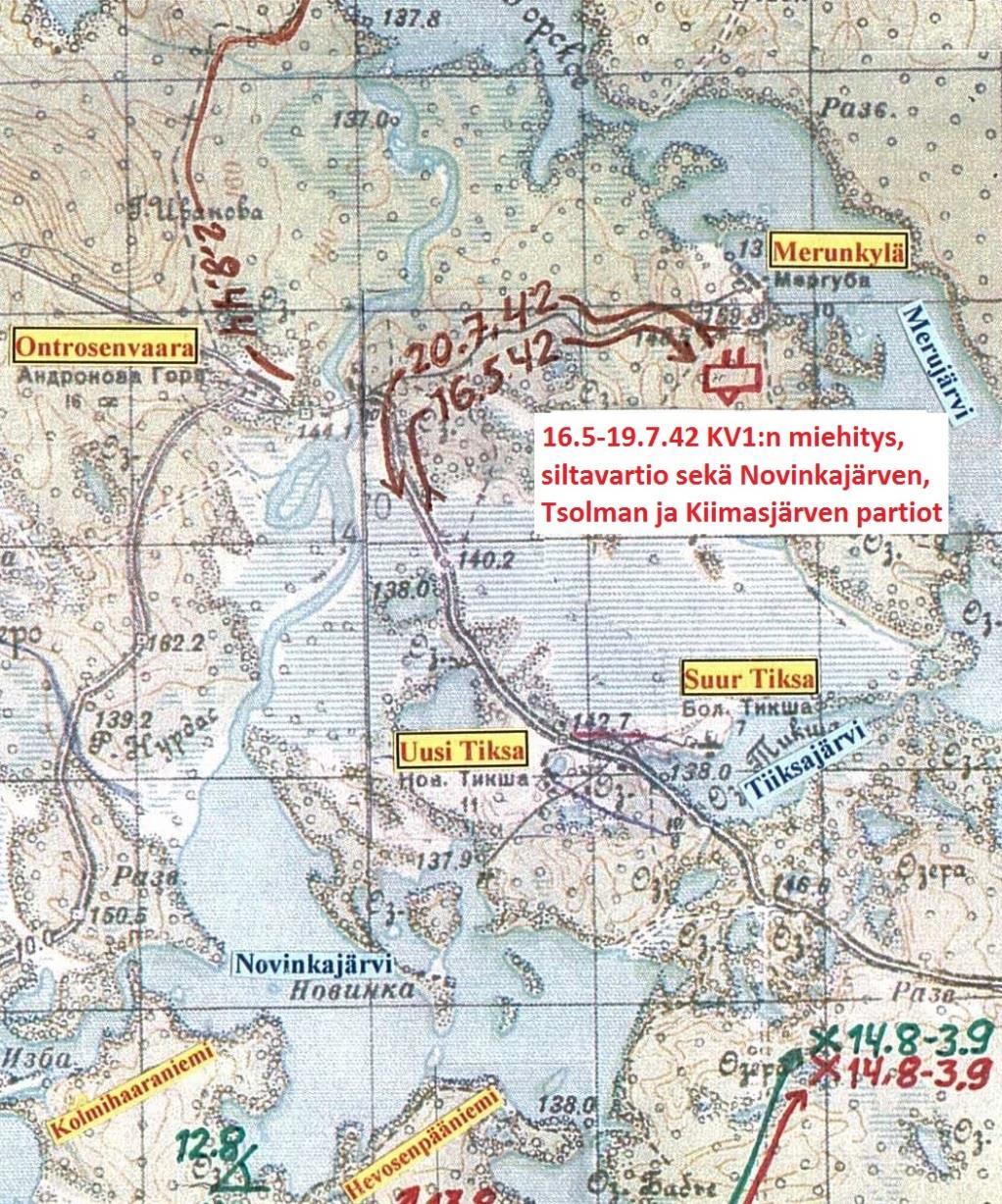 Selustavarmistus Ontrosenvaarassa Krh.K/JR31:n tehtävät 16.5-20.7.