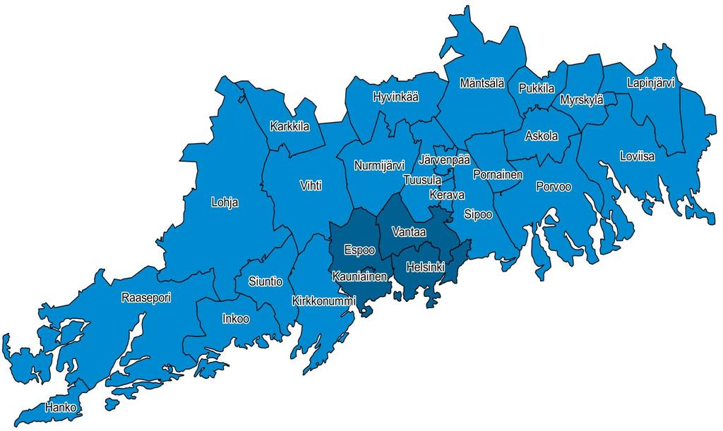 Uudellemaalle erityisratkaisu Uudenmaan kasvupalveluiden järjestämisvastuu osoitetaan kuntayhtymälle, jonka perustavat Helsinki, Espoo, Vantaa ja Kauniainen.