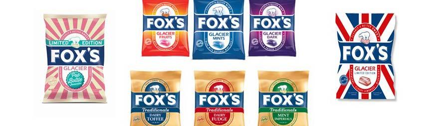 Isossa-Britanniassa perinteikkäitä makeisbrändejä Fox s tuoteperheen laajeneminen jatkuu Isossa-Britanniassa