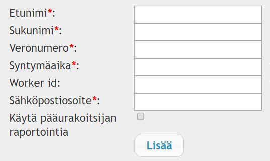 Työntekijätietojen lisääminen Kirjaudu palveluun osoitteessa http://vero.protieto.